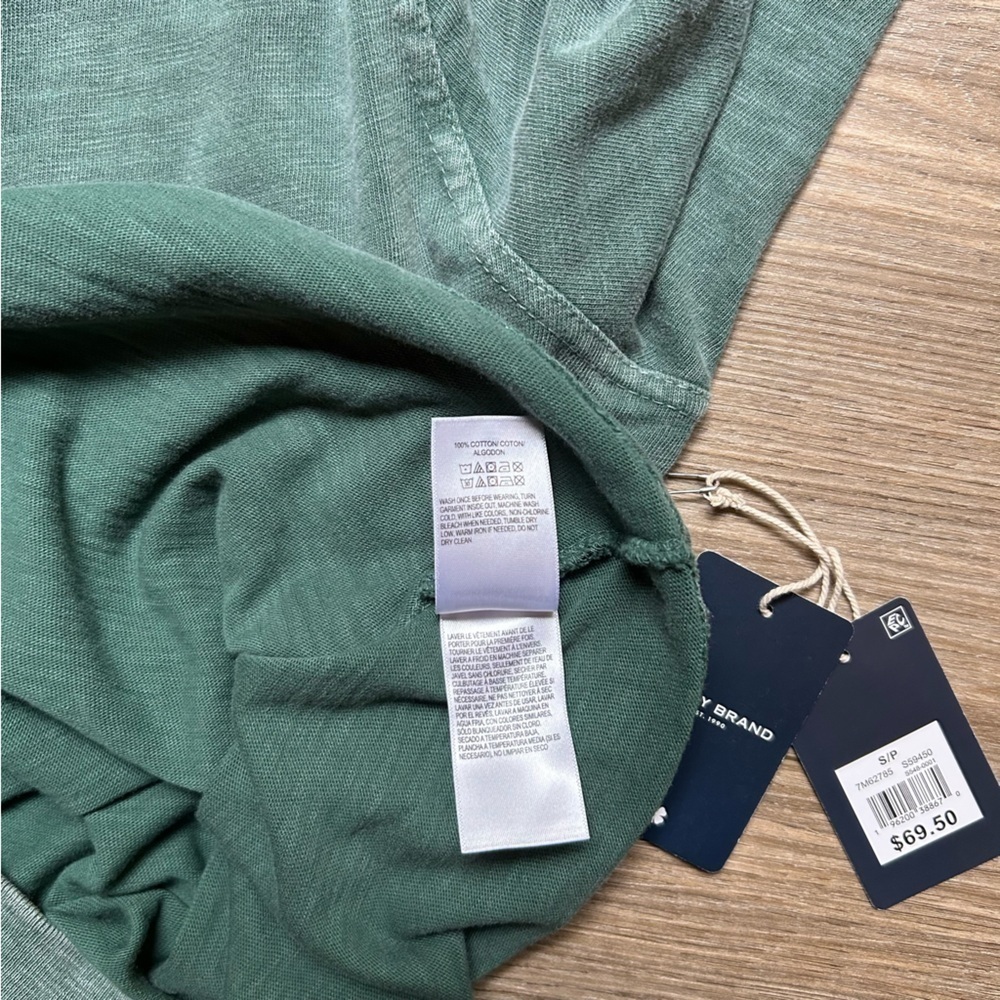 Lucky Brand | Weekend Slub Jersey Hoodie in Washed out Green (Small) - Picture 7 of 13